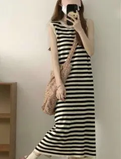 新品未使用品　ボーダーワンピース