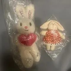 うさぎ ぬいぐるみ マスコット 2種セット