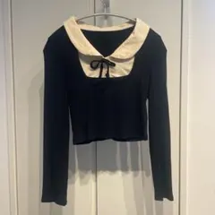 SHEIN コントラストカラーシン プルフィットロングスリーブTシャツ