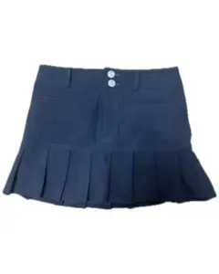 グレープリーツミニスカート　コーデュロイ　冬　ガーリー　平成