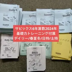 2023 ss単科　サンデーサピックス 思考力講座 実力テスト 6年 算数フル 2023 ss単科 サンデーサピックス 思考力講座 実力テスト 6年 算数フル