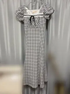 AnMILLE シャツセットチェックキャミOP ネイビー - メルカリ