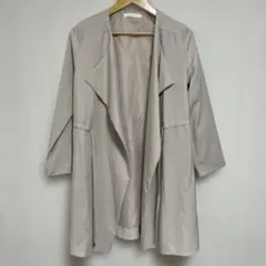 【美品】archives アルシーヴ ウエストドロスト薄手コートライトベージュM