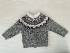 《COMME CA ISM》ノルディック柄　アルパカ混紡セーター