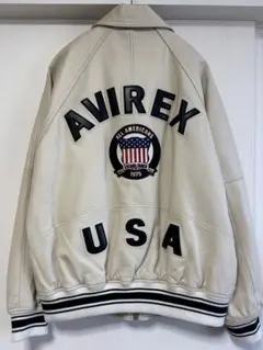 中島健人着用AVIREX レザー バーシティジャケット M 赤 Varsity - メルカリ