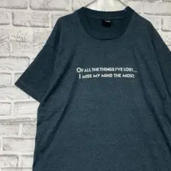 USA製90sヴィンテージTシャツ！シングルステッチ　ブルー半袖古着XL718