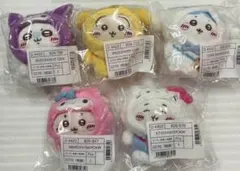 ちいかわ×サンリオ マスコットホルダー マスコット ぬいぐるみ 5種コンプセット