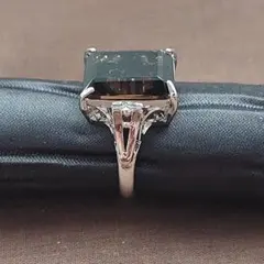 天然スモーキークォーツ　茶水晶リング②