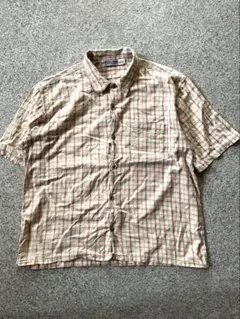 90's インド製billabongビラボンオールドサーフ半袖チェックシャツLのサムネイル