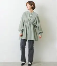 レトロガール ウエストシャーリングアソートブラウス