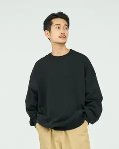 フレッシュサービス LIGHT OZ CREWNECK SWEAT BLACKL