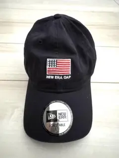【新品未使用】NEW ERA CAP ブラック アメリカ国旗刺繍