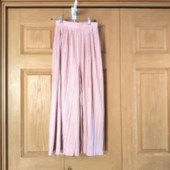 S プリーツ ワイドパンツ ガウチョパンツ GU