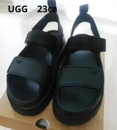 UGG ゴールデングロウサンダル 厚底 GoldenGlow ブラック 23㎝