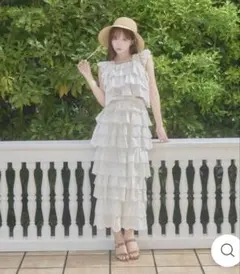 poláura エアリーティアード ビスチェワンピース off white S - メルカリ