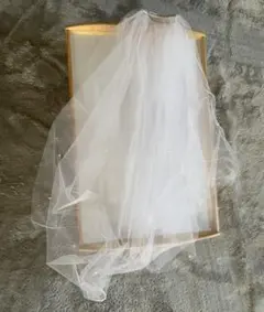 ウェディング　ベール　パール　2段