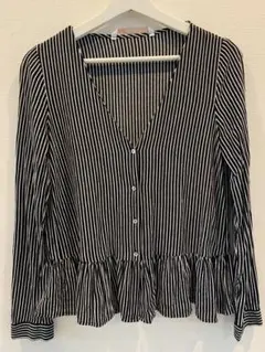 【ZARA】ストライプブラウス