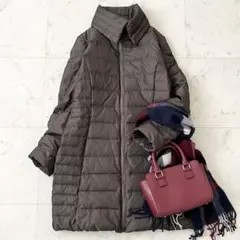 美品♪iCB アイシービー　ダウンコート　Aライン　ロング　スタンドカラー　L