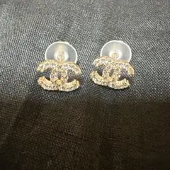CHANEL ヴィンテージ ゴールド ラインストーンピアス