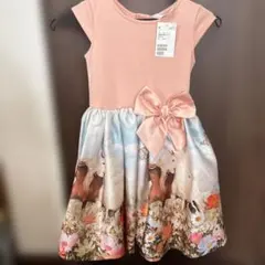 H&M 花と馬のプリントドレス　ワンピース　馬　花　110 115のサムネイル