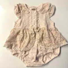 Souris 花柄ロンパース ピンク