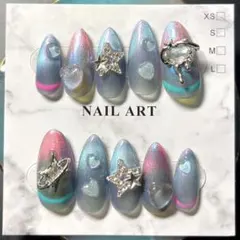 【オーダー】ネイルチップ 宇宙 Y2K