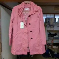 M'GREGOR フード付きピンクトレンチコート