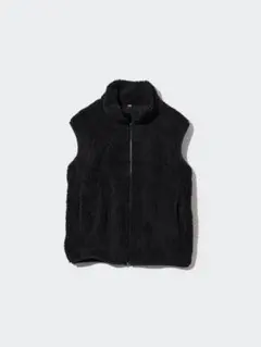 UNIQLO ライトボアフリースベスト XL ブラック 491913