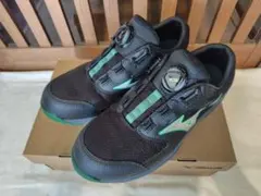 MIZUNO BOAシステム 安全靴 メッシュ素材 グリーン/ゴールド27.5㎝ MIZUNO BOAシステム 安全靴 メッシュ素材 グリーン/ゴールド27.5