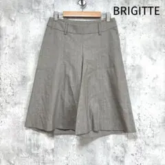 【BRIGITTE】ハーフ丈ガウチョパンツ グレー 7号 カシミヤ混
