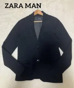 ZARA MAN ノーカラージャケット　フェイクカラー　アクリル　コットンウール