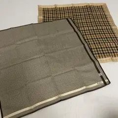 ［セール中］DAKS コットンハンカチ ブラウン 2枚セットのサムネイル