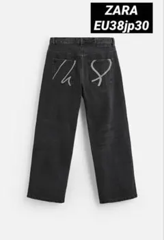 ZARA ザラ 刺繍入りバギーフィットジーンズ EU38 jp30 完売品
