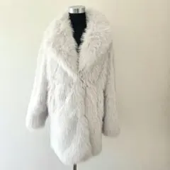 【未使用】ZARA ザラ ボリュームフェイクファーコート グレージュ S 完売品