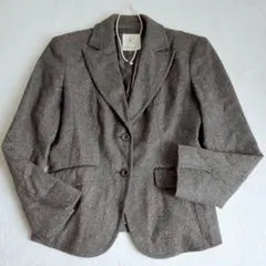 クミキョク◇テーラードジャケット ツイード フォーマル ウール混 B78