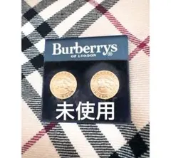 【希少・未使用】Burberrys バーバリー イヤリング ゴールド ロゴ 刻印