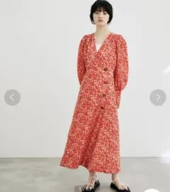 HVN】SHELL LONG MARIA Dress シルクワンピース 貝柄 - メルカリ