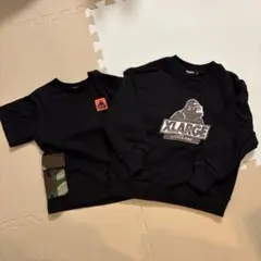 XLARGE ブラック トレーナー 100cm、半袖Tシャツ90cm