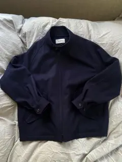 【美品】ザリラクス ハリントンジャケット 22AW メルトン ウール ネイビー THE RERACS（ザ リラクス） ザ リラクス 23AW BALCOLLAR HARRINGTON