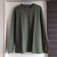 無印良品 メンズ 長袖 Tシャツ グリーン L