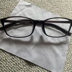 JINS ブラックプラスチックフレーム メガネ