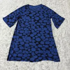 HIROMI YOSHIDA レディース 五分袖チュニック S 総柄 ブルー