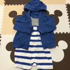 baby Gap♡くま耳パーカー80cm＆ボーダーロンパース70cm2点セット