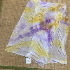紫と黄色のグラデーションストール