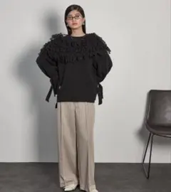 ループシャギーニットスヌード　THEYOn