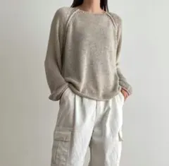 ラグランサマーニット