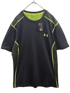 新品タグ付 アンダーアーマー L ヒートギア Tシャツ 黒 メッシュ 通気性最強
