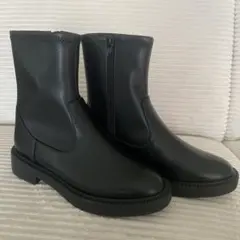 【軽量】厚底 ストレッチショートブーツ