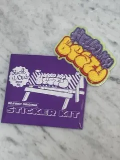 BE:FIRST モコモコ刺繍ステッカー ビーファ ロゴ - メルカリ