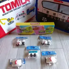 【TOMICA・イワコー】バッグ ペンケース 消しゴム トミカデザイン 8点
